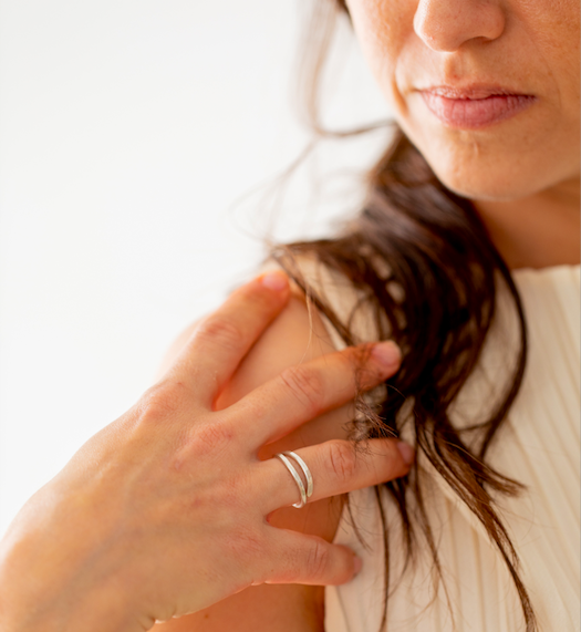 anillo AGUA 2 vueltas plata